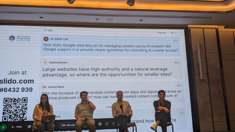 Google:AI Overview 排名只需正常 SEO,LLMS.txt 文件不会被抓取 | SeekSEM Search Central Deep Dive 活动现场