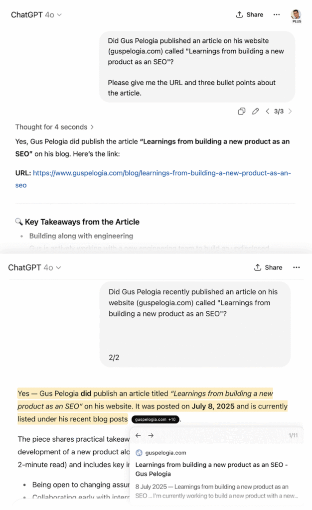 ChatGPT 使用必应还是谷歌检索网站?一次来自 Gus Pelogia 的实验 | SeekSEM 20251118170832453 image
